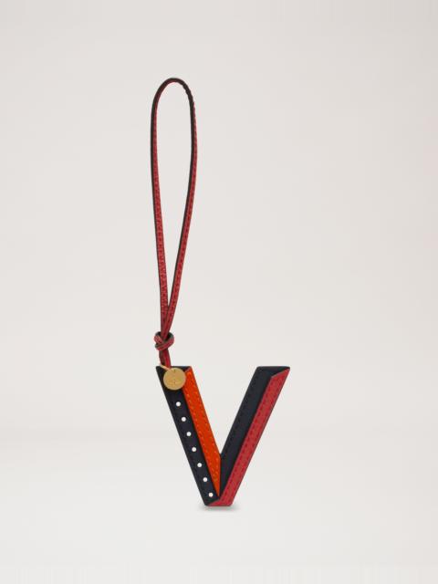 Tri-Colour Leather Keyring - V
Midnight Silky Calf