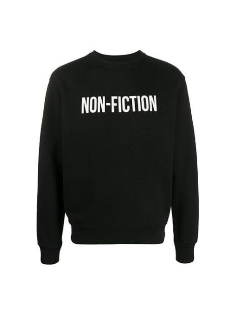 Off-White FW20 Non-Fiction Printing Pullover Men Black OMBA025E20FLE0071001