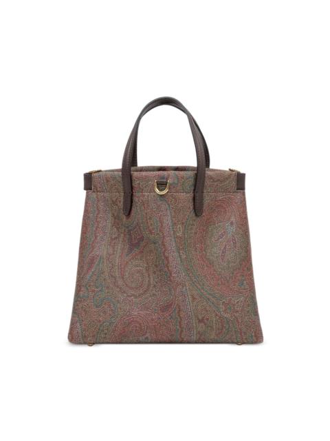 paisley-print tote bag