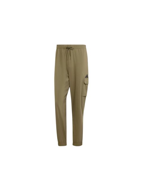 adidas Essentials Small Logo Cargo Pant Olive Strata/Black