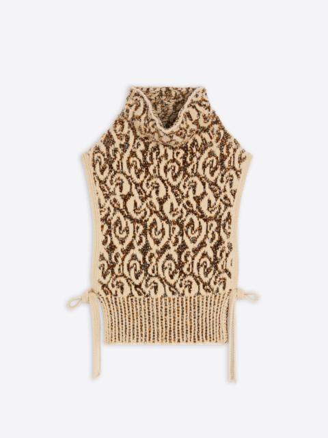 JACQUARD BIB SWEATER