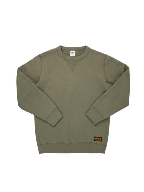 IHSW-69L-BLK 14oz Ultra Heavyweight Loopwheel Cotton Crew Neck Sweat - Olive