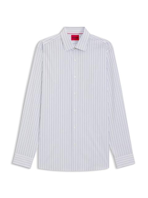 MODERN-FIT SHIRT IN STRIPED COTTON