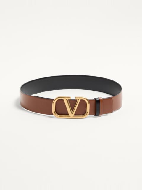 REVERSIBLE VLOGO SIGNATURE BELT IN GLOSSY CALFSKIN 40 MM