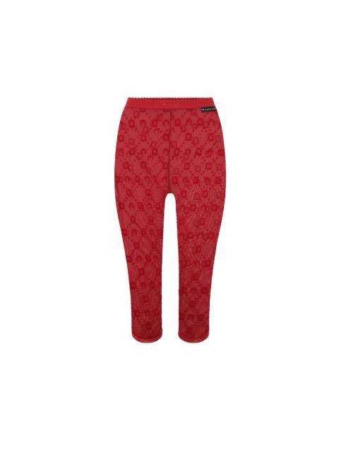 MOONOGRAM MESH FLOCK CAPRI PANTS
