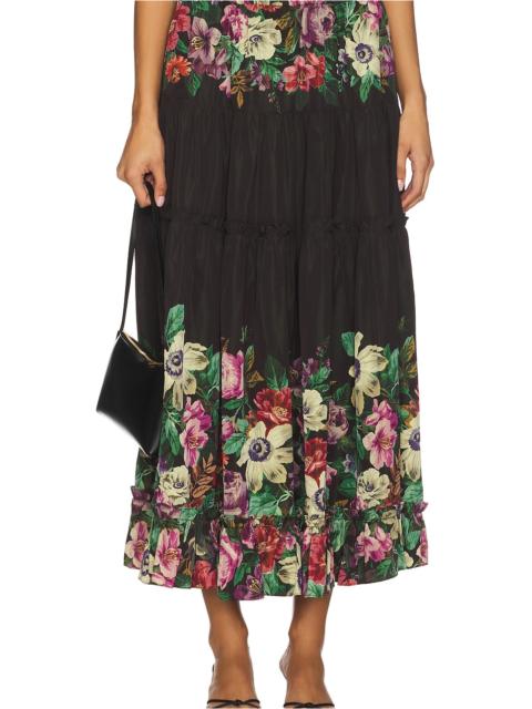 Viktoria Print Midi Skirt
