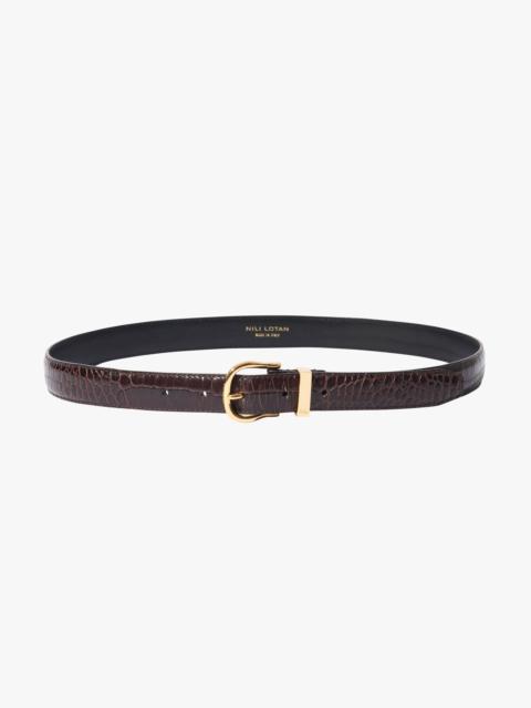 LOUISE BELT - CROC EMBOSSED CALFSKIN