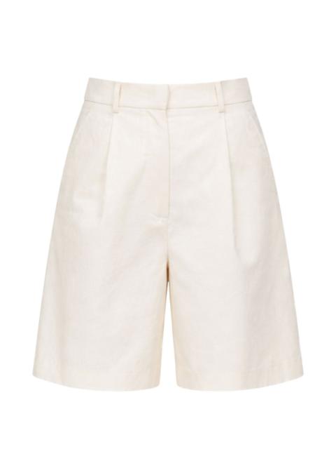 pleated tailored shorts