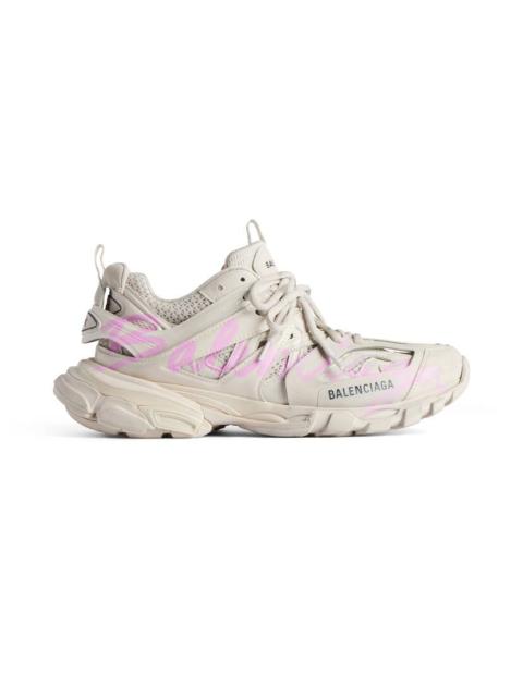 Women's Track Signature Sneaker in Beige/pink
