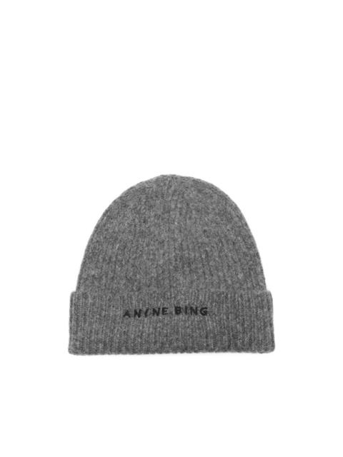 ribbed-knit beanie