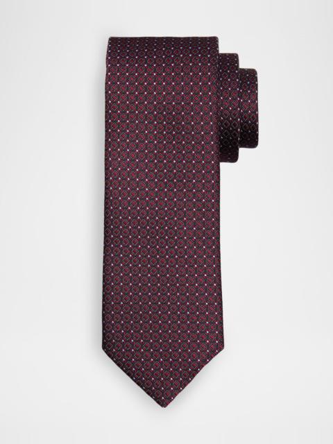 Men's Micro-Box Silk Jacquard Tie