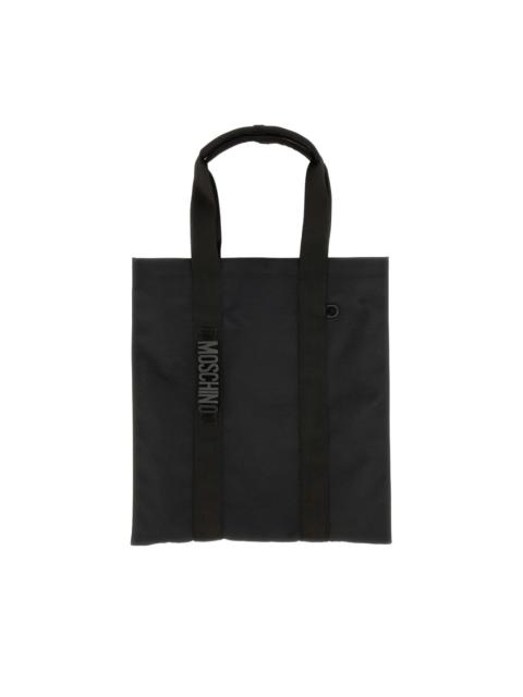 logo-print tote bag