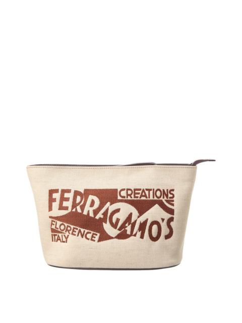 Ferragamo Canvas & Leather Pouch