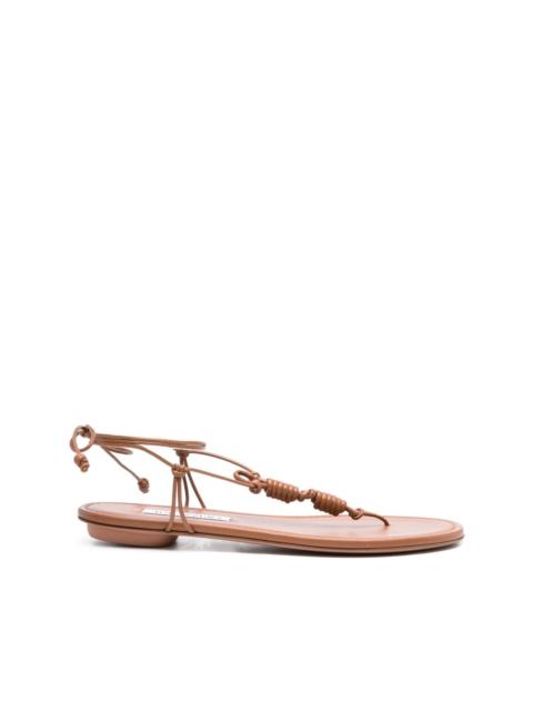Oaxaca knotted leather flat sandals
