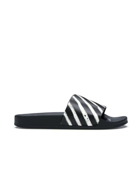 OFF-WHITE Spray Stripes Slider Black White FW19