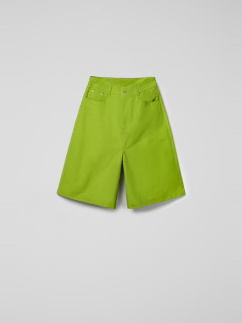 Green Cotton/Nylon Shorts