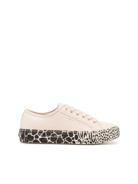 Gancini printed-sole sneakers