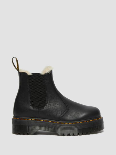 2976 Faux Fur Lined Platform Chelsea Boots