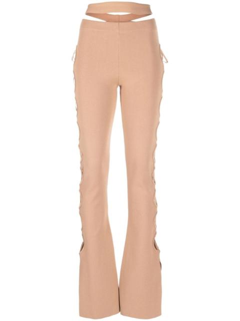 cut out-detail knitted flares