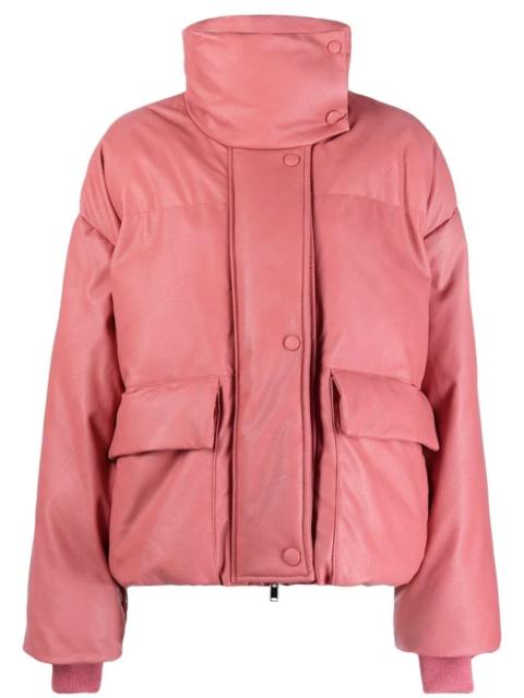 faux-leather 부퍼 재킷