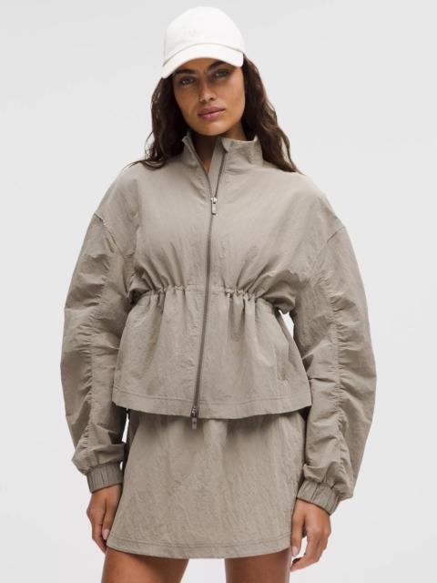 Crinkle Nylon Cinchable Jacket
