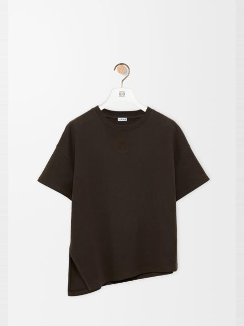 Asymmetric t-shirt in cotton blend