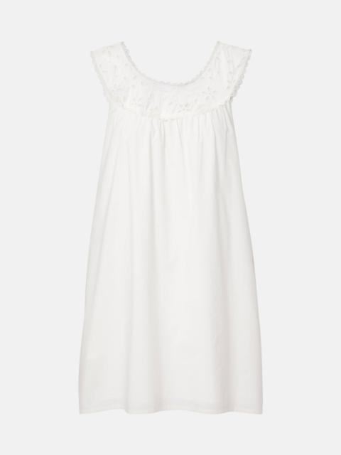 Salma embroidered cotton minidress