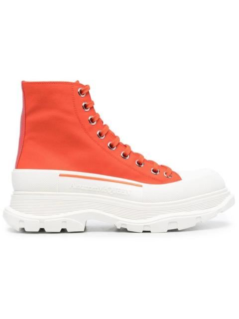 Alexander McQueen Tread Slick Boot Burnt Orange White (Women's)