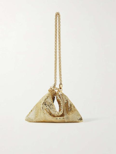 Callie mini tasseled chainmail shoulder bag