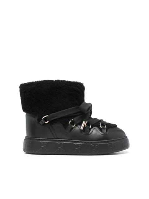 faux-shearling ankle boots