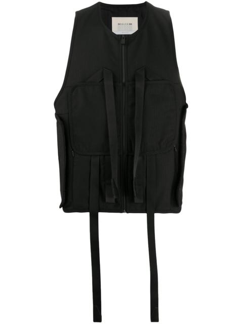 strap-detail bullet vest