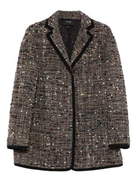 tweed trimmed coat