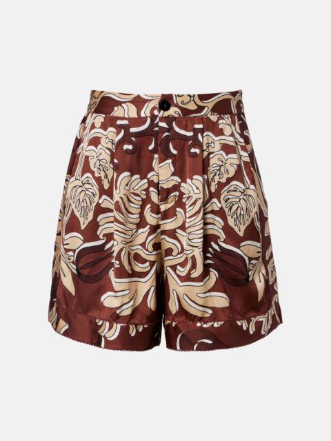 Isabelle printed high-rise shorts