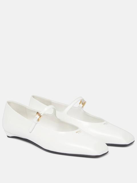 Leather Mary Jane flats