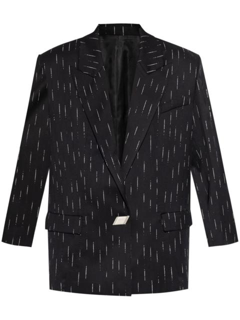 single-button wool-blend blazer