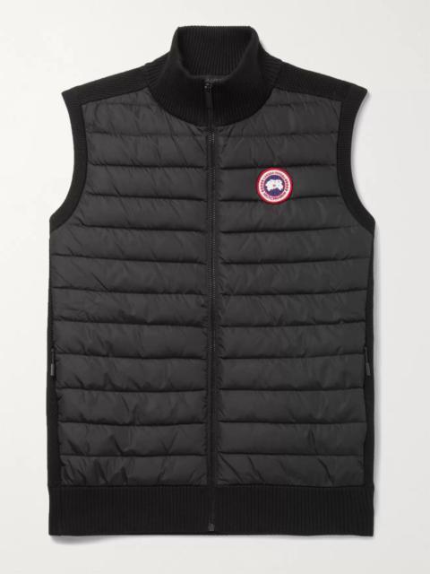 HyBridge Slim-Fit Merino Wool and Quilted Nylon Down Gilet Black