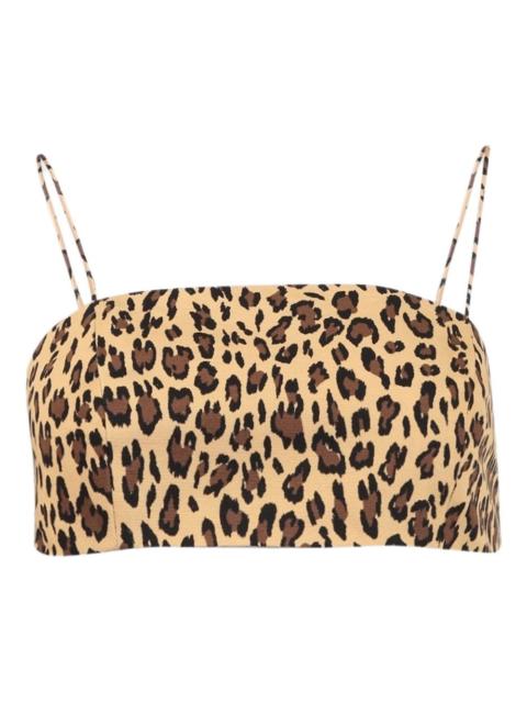 leopard-print bandeau top