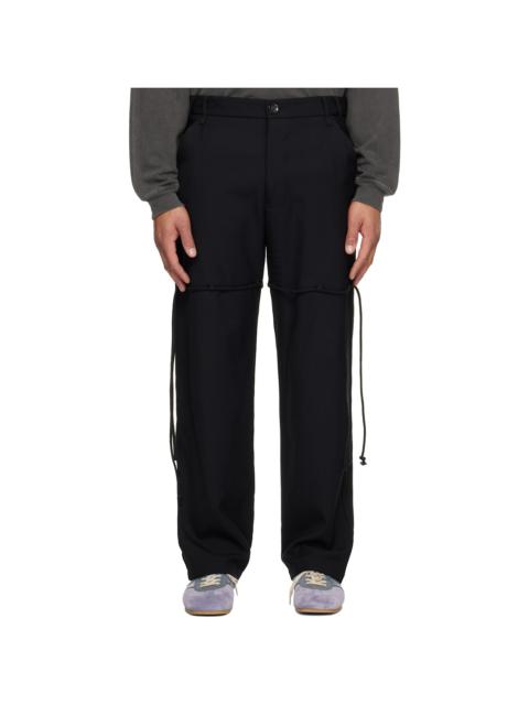 Black Gabardine Dress Trousers