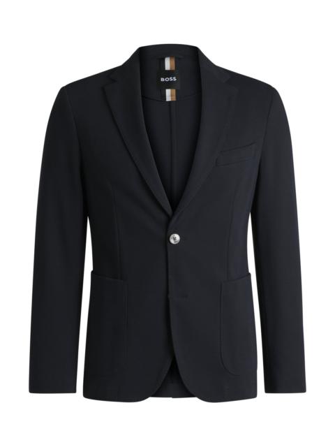 SLIM-FIT BLAZER IN MICRO-PATTERNED COTTON