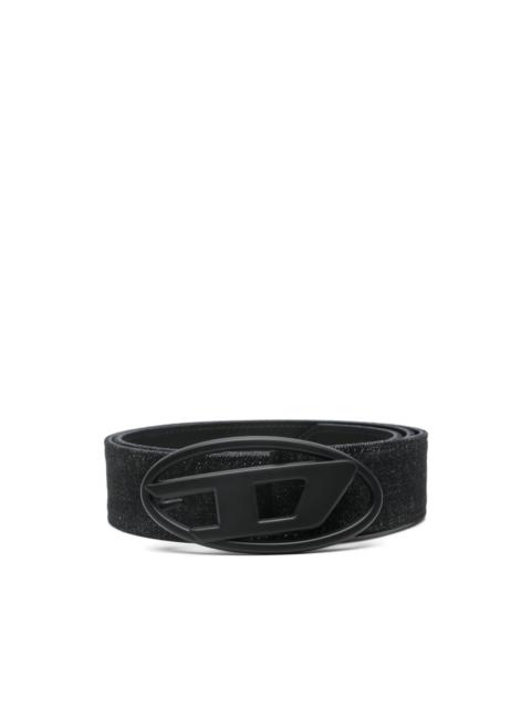 Oval D leather belt