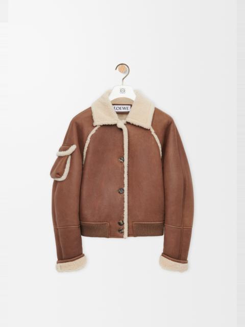 Bomber jacket in shearling