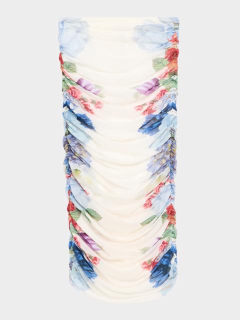 Kennah Ruched Midi Skirt