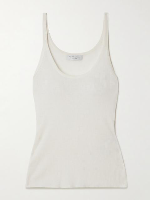 Cinxia Ribbed Cashmere, Silk And Hemp-blend Tank