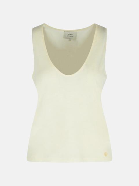 IVORY WOOL BLEND TANK TOP