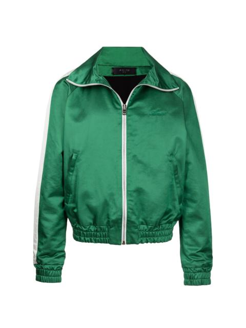 satin zipped track jacket