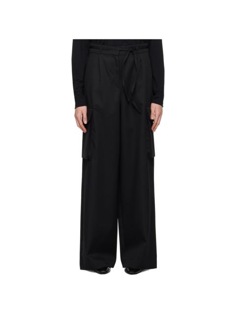 Black Tailored Cargo Trousers