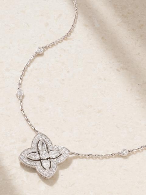 Enchanted Lotus 18-karat White Gold Diamond Necklace