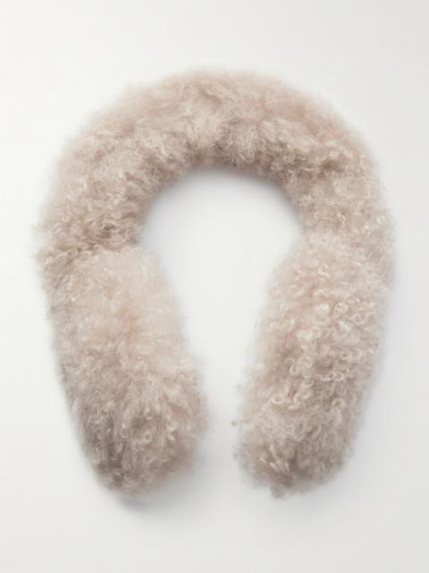 Wool-trimmed Shearling Earmuffs
