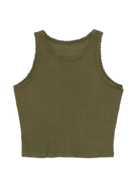 round-neck sleeveless tank top