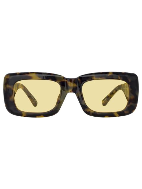 Marfa Rectangular Sunglasses in Tortoiseshell and Yellow